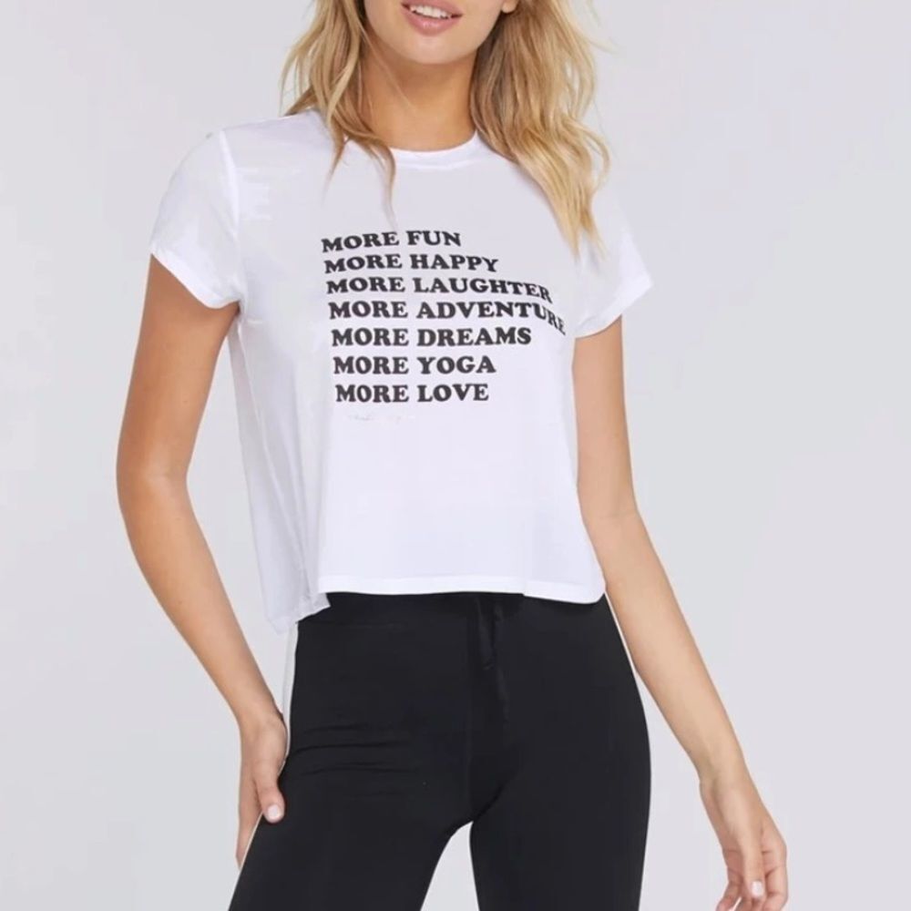 NWT Spiritual Gangster More Love Active Crop Tee